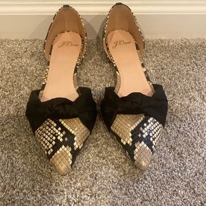 J.Crew Snakeskin Flats